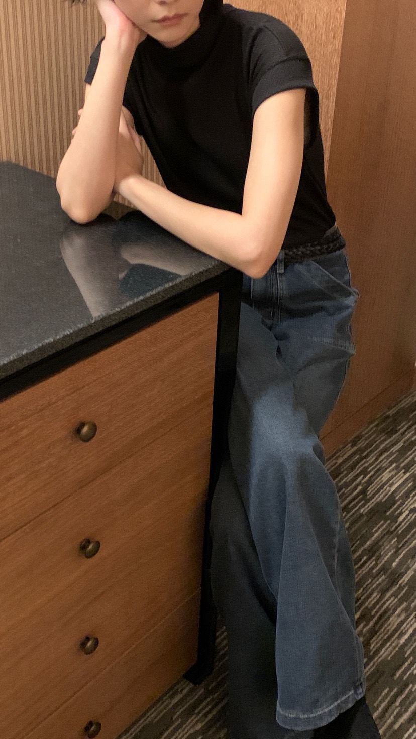 OVER RICH東大門㊣直郵女裝新品25秋冬職業推薦牛仔褲口袋OVER RICH牛仔褲