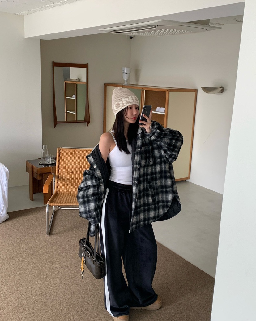 REVE CITE-L韓國代購㊣女裝新款休閑人氣職業推薦休閑褲絲絨REVE CITE休閑褲