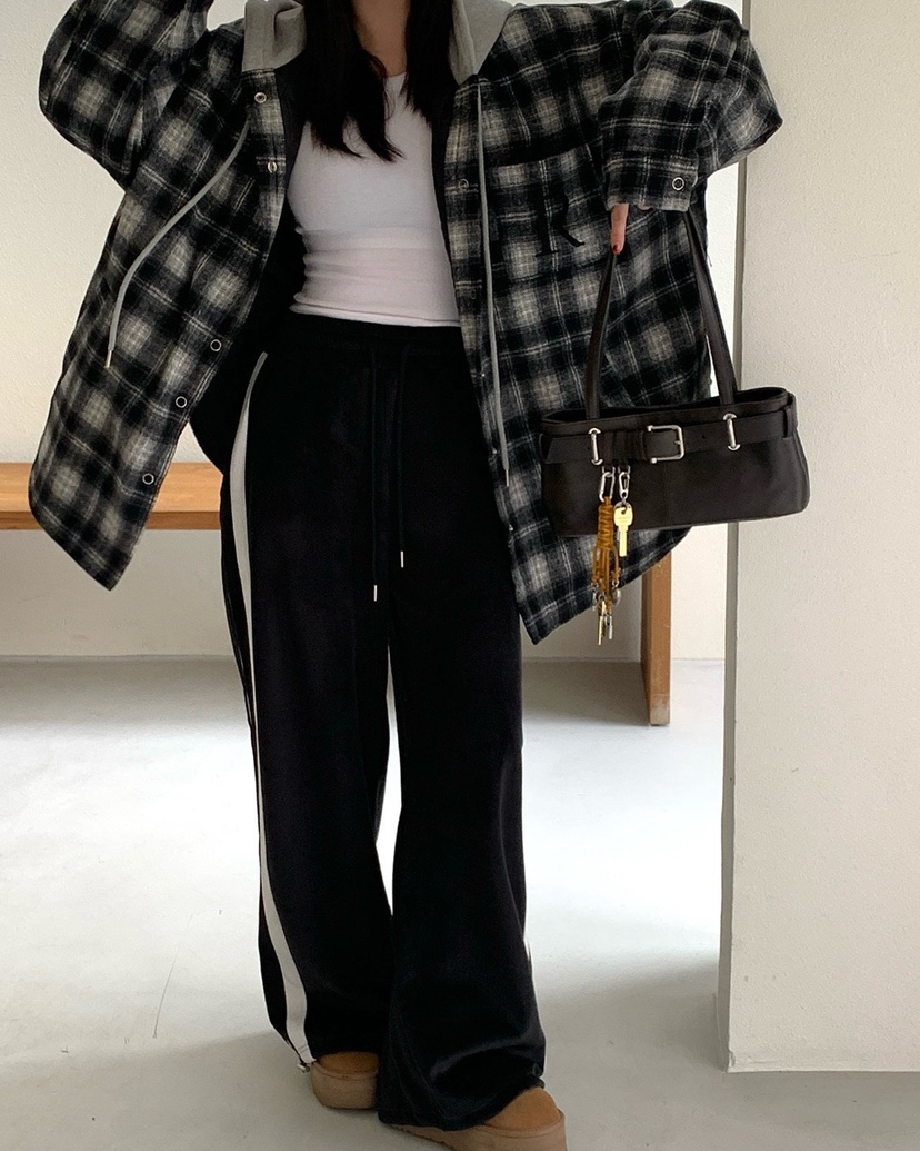 REVE CITE-L韓國代購㊣女裝新款休閑人氣職業推薦休閑褲絲絨REVE CITE休閑褲