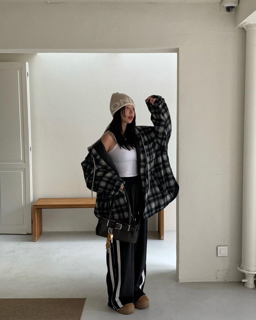 REVE CITE-L韓國代購㊣女裝新款休閑人氣職業推薦休閑褲絲絨REVE CITE休閑褲