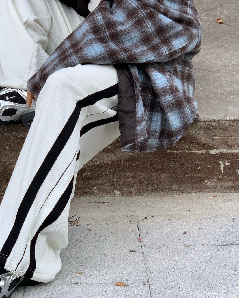 REVE CITE-L韓國代購㊣女裝新款休閑人氣職業推薦休閑褲絲絨REVE CITE休閑褲