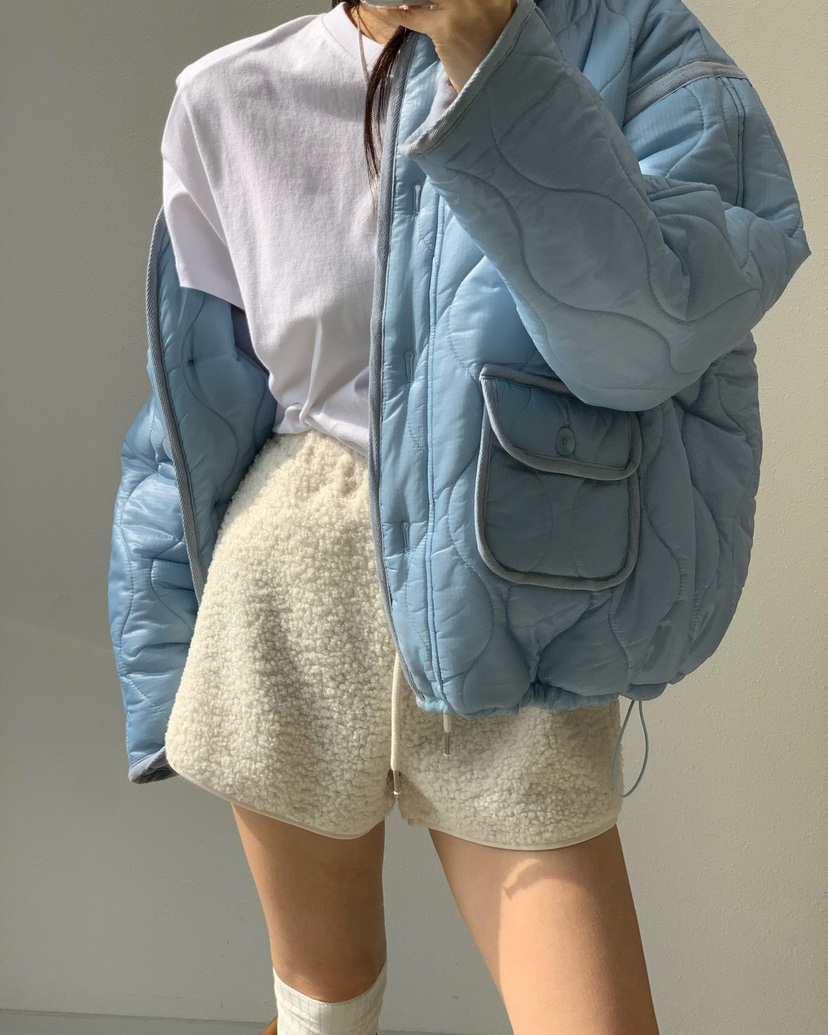 REVE CITE-L東大門㊣代購女裝新品熱賣人氣職業短款棉服絎縫REVE CITE短款棉服