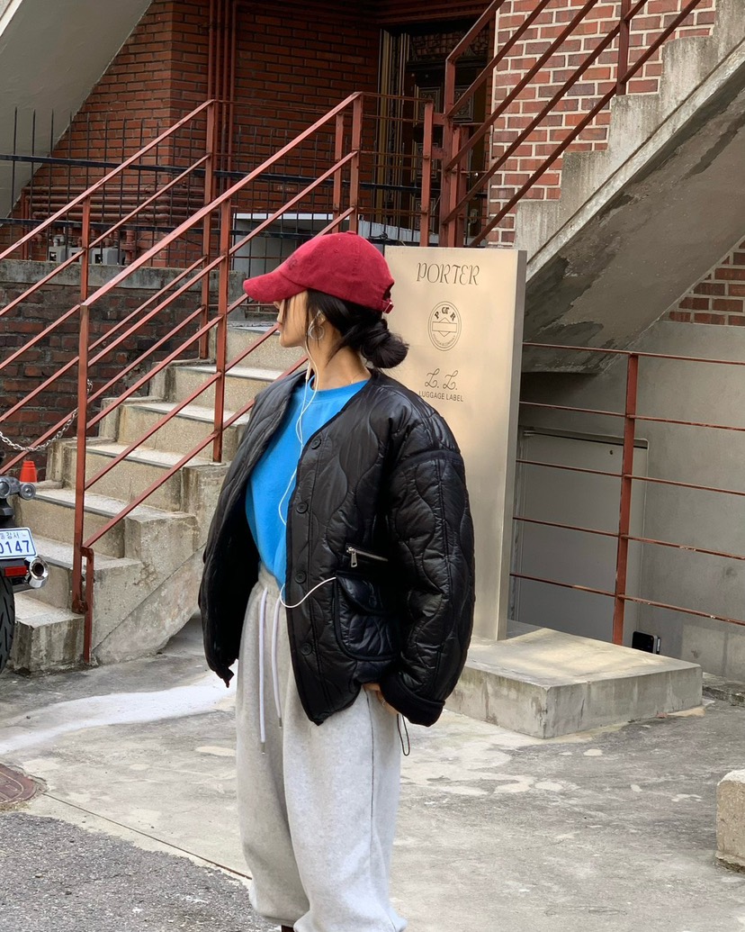 REVE CITE-L東大門㊣代購女裝新品熱賣人氣職業短款棉服絎縫REVE CITE短款棉服