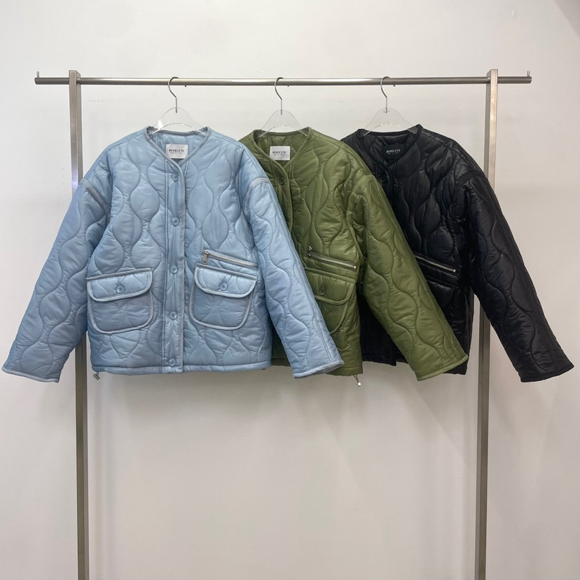 REVE CITE-L東大門㊣代購女裝新品熱賣人氣職業短款棉服絎縫REVE CITE短款棉服