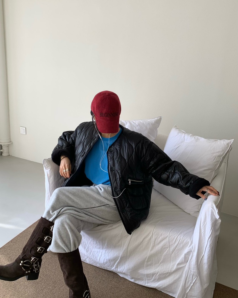 REVE CITE-L東大門㊣代購女裝新品熱賣人氣職業短款棉服絎縫REVE CITE短款棉服圖色3