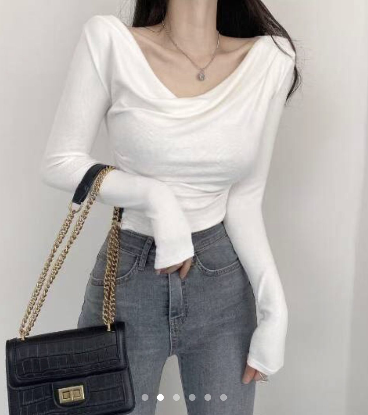 LAURENT東大門㊣代購女士新品休閑推薦職業熱賣25秋冬長袖T恤LAURENT長袖T恤圖色2