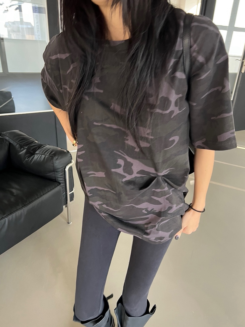 SOLAR韓國代購㊣女士新品時尚職業休閑人氣熱賣推薦T恤迷彩SOLART恤