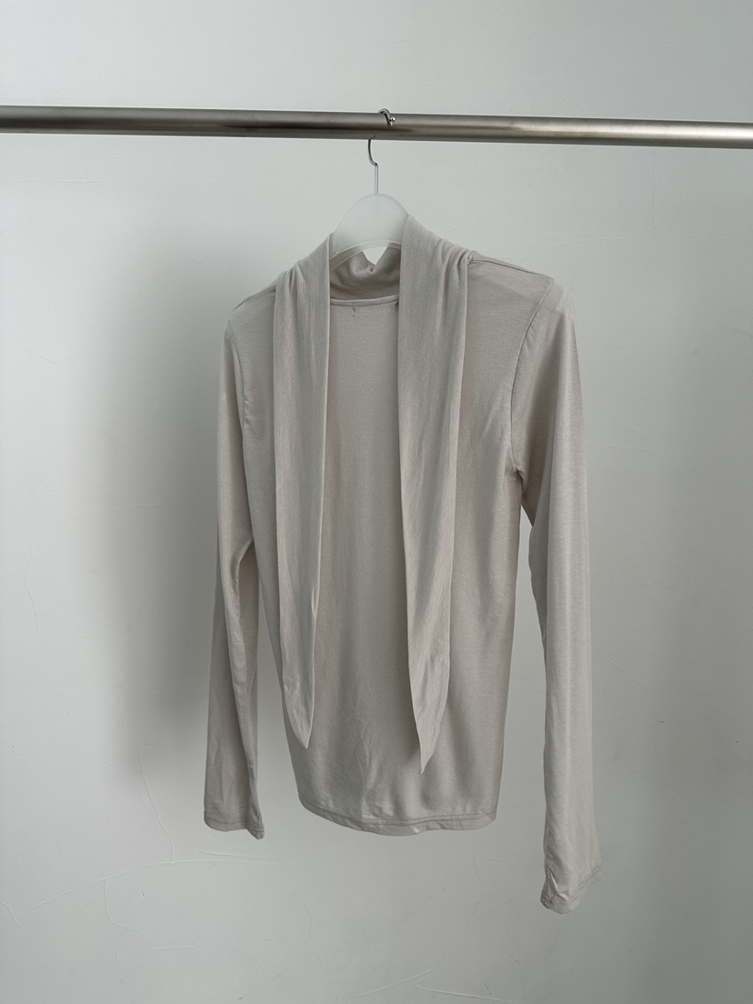 MAINT東大門㊣實拍女裝新款推薦休閑時尚25秋冬長袖T恤棉質圍巾MAINT長袖T恤