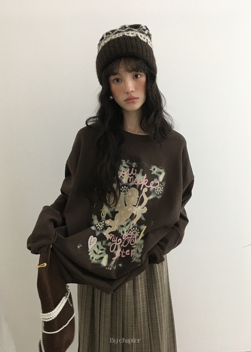 BY CHAPTER東大門㊣直郵女裝新品職業推薦25秋冬休閑長袖T恤BY Chapter長袖T恤