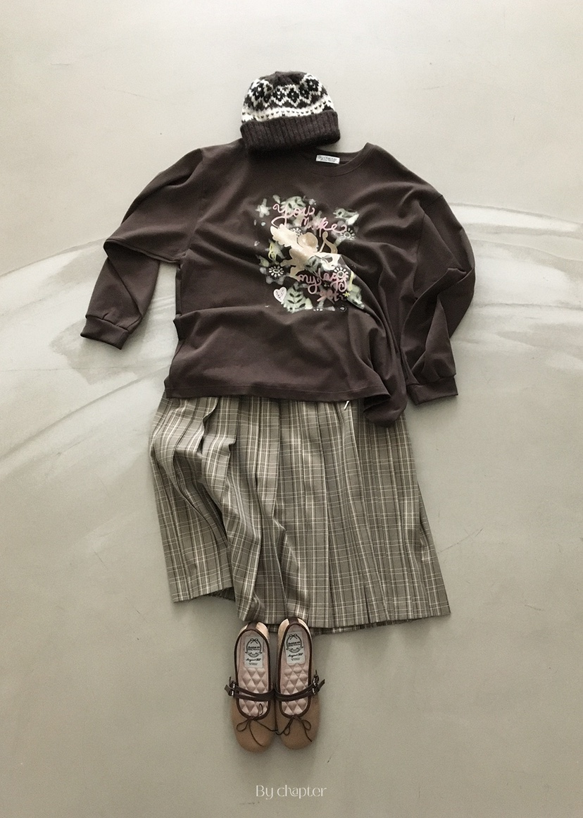 BY CHAPTER東大門㊣直郵女裝新品職業推薦25秋冬休閑長袖T恤BY Chapter長袖T恤