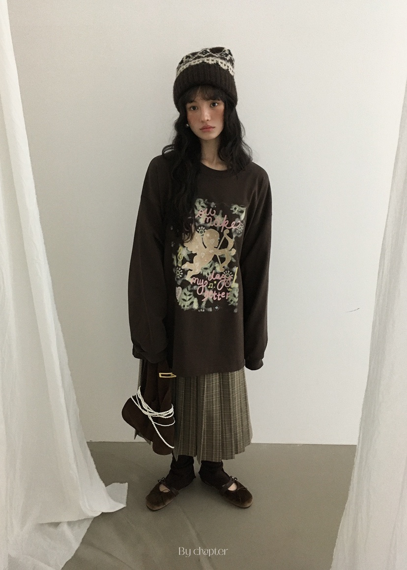 BY CHAPTER東大門㊣直郵女裝新品職業推薦25秋冬休閑長袖T恤BY Chapter長袖T恤圖色2