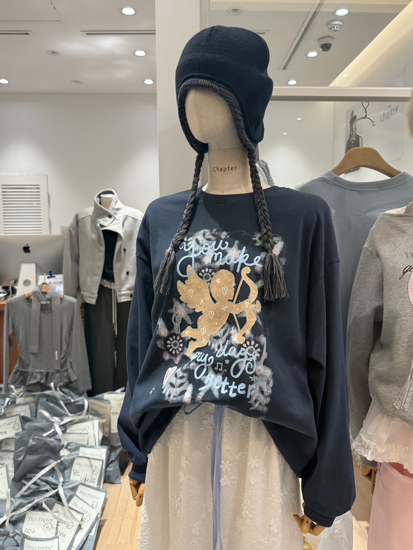 BY CHAPTER東大門㊣直郵女裝新品職業推薦25秋冬休閑長袖T恤BY Chapter長袖T恤圖色3