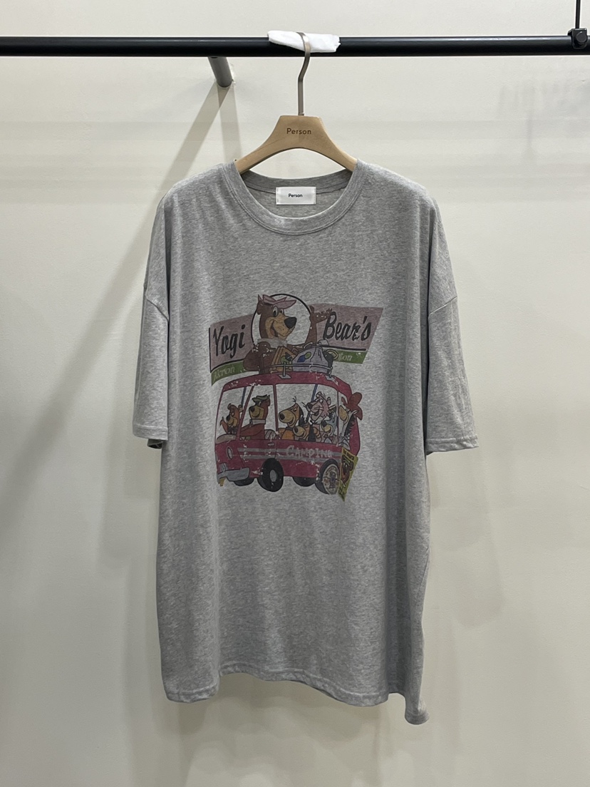 PERSON東大門㊣直郵女裝新款推薦休閑25秋冬熱賣人氣T恤復古PERSONT恤圖色1