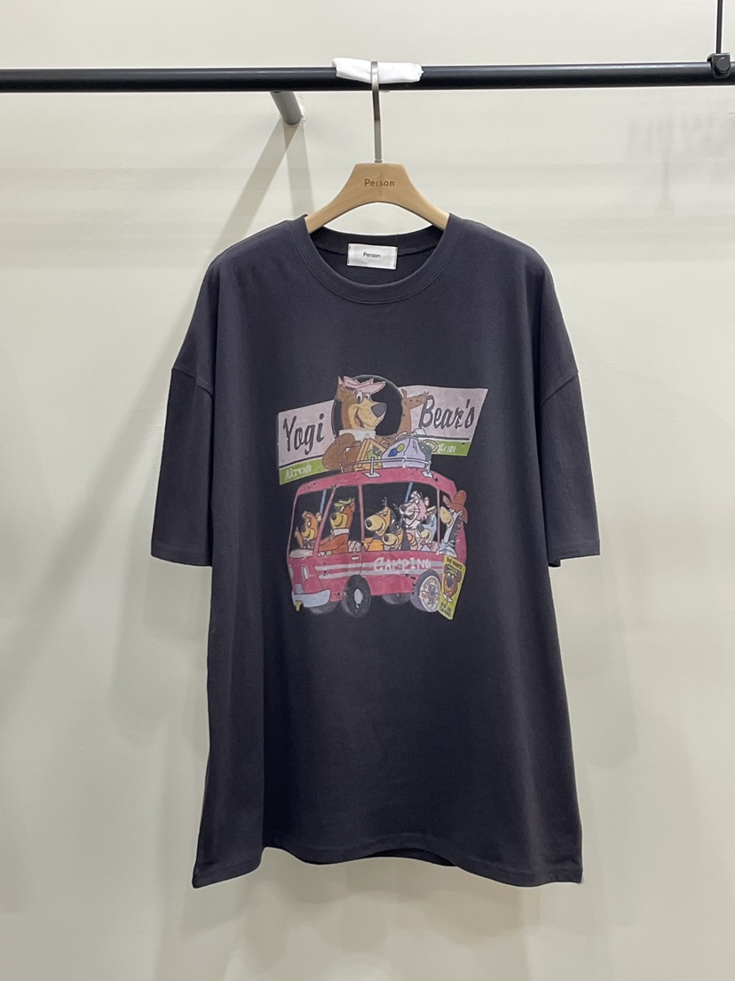 PERSON東大門㊣直郵女裝新款推薦休閑25秋冬熱賣人氣T恤復古PERSONT恤圖色2