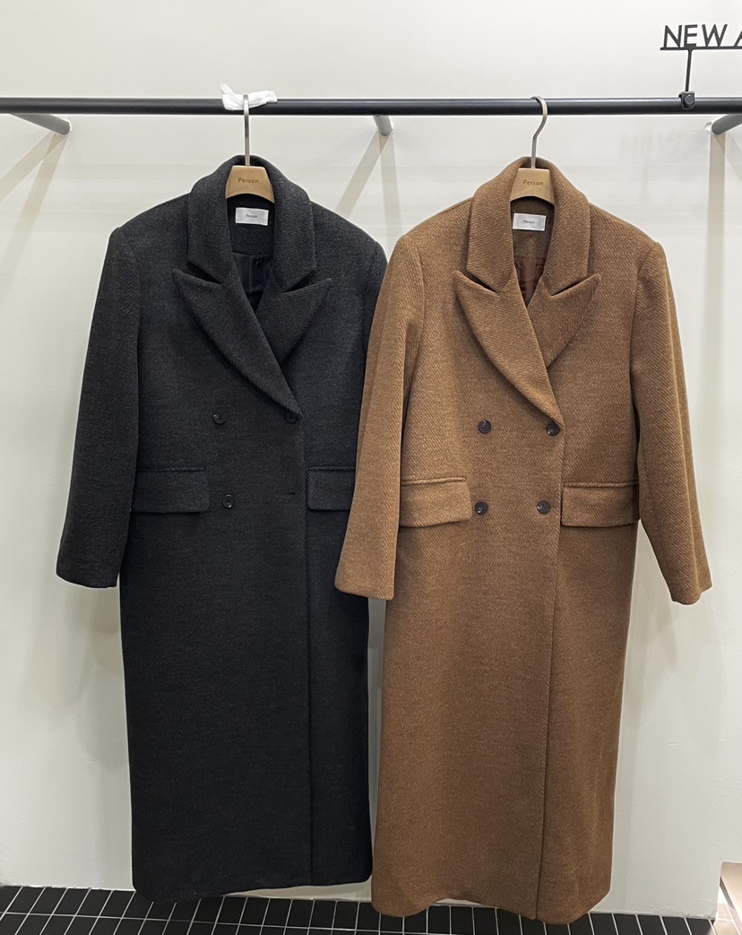 PERSON東大門㊣代購女士新品休閑職業推薦人氣時尚中長款大衣PERSON中長款大衣