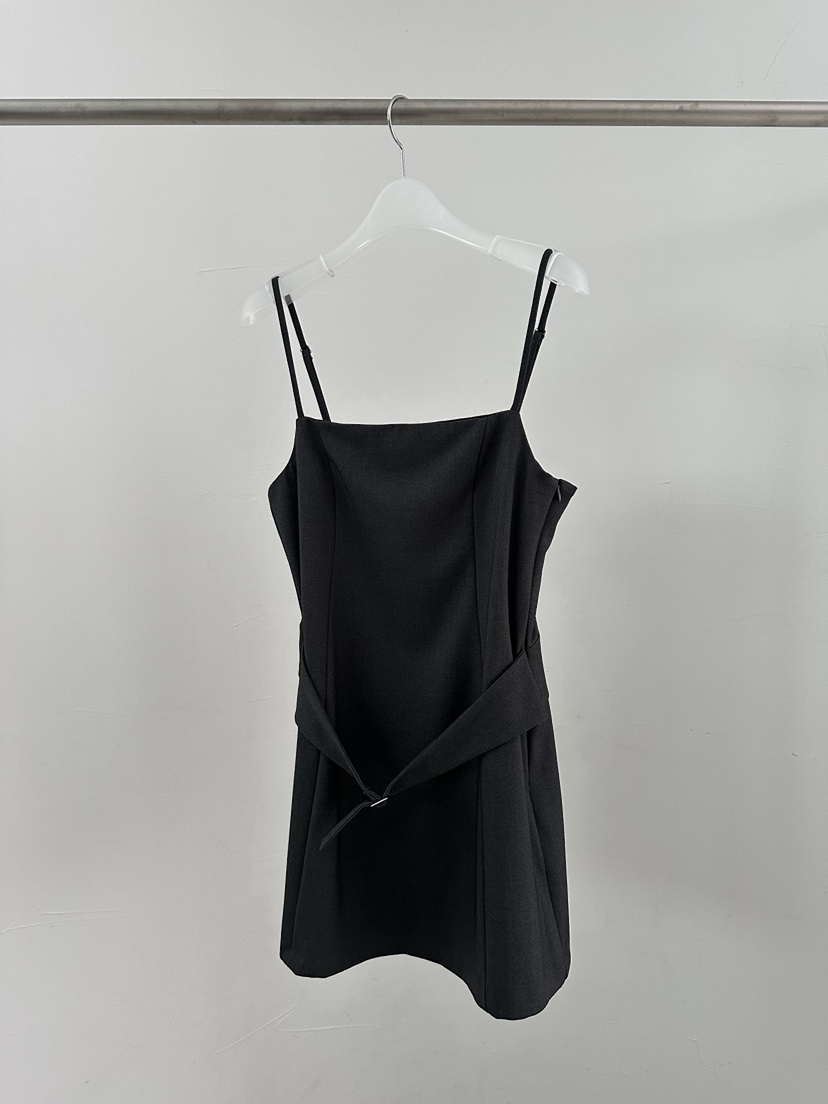 MAINT東大門㊣代購女裝新品人氣休閑推薦職業連衣裙羊毛腰帶MAINT連衣裙圖色1墨色