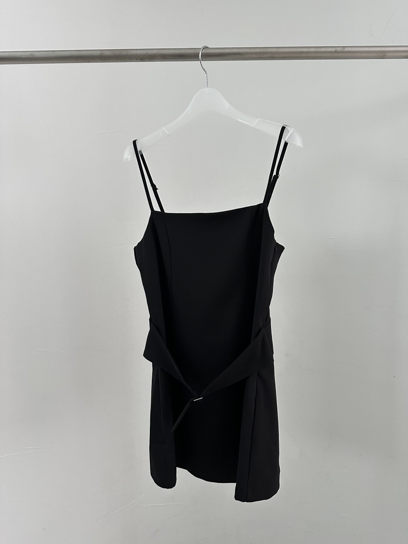 MAINT東大門㊣代購女裝新品人氣休閑推薦職業連衣裙羊毛腰帶MAINT連衣裙圖色2黑色