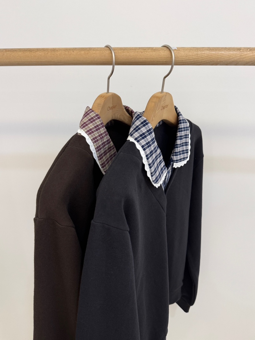 BY CHAPTER韓國直郵㊣女裝新品休閑職業熱賣人氣衛衣假兩件BY Chapter衛衣