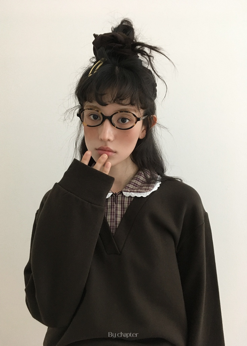 BY CHAPTER韓國直郵㊣女裝新品休閑職業熱賣人氣衛衣假兩件BY Chapter衛衣