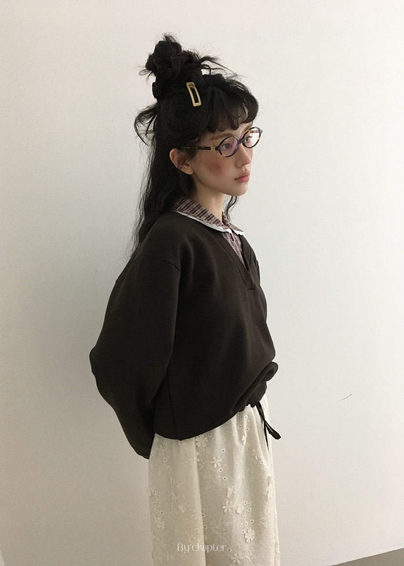 BY CHAPTER韓國直郵㊣女裝新品休閑職業熱賣人氣衛衣假兩件BY Chapter衛衣