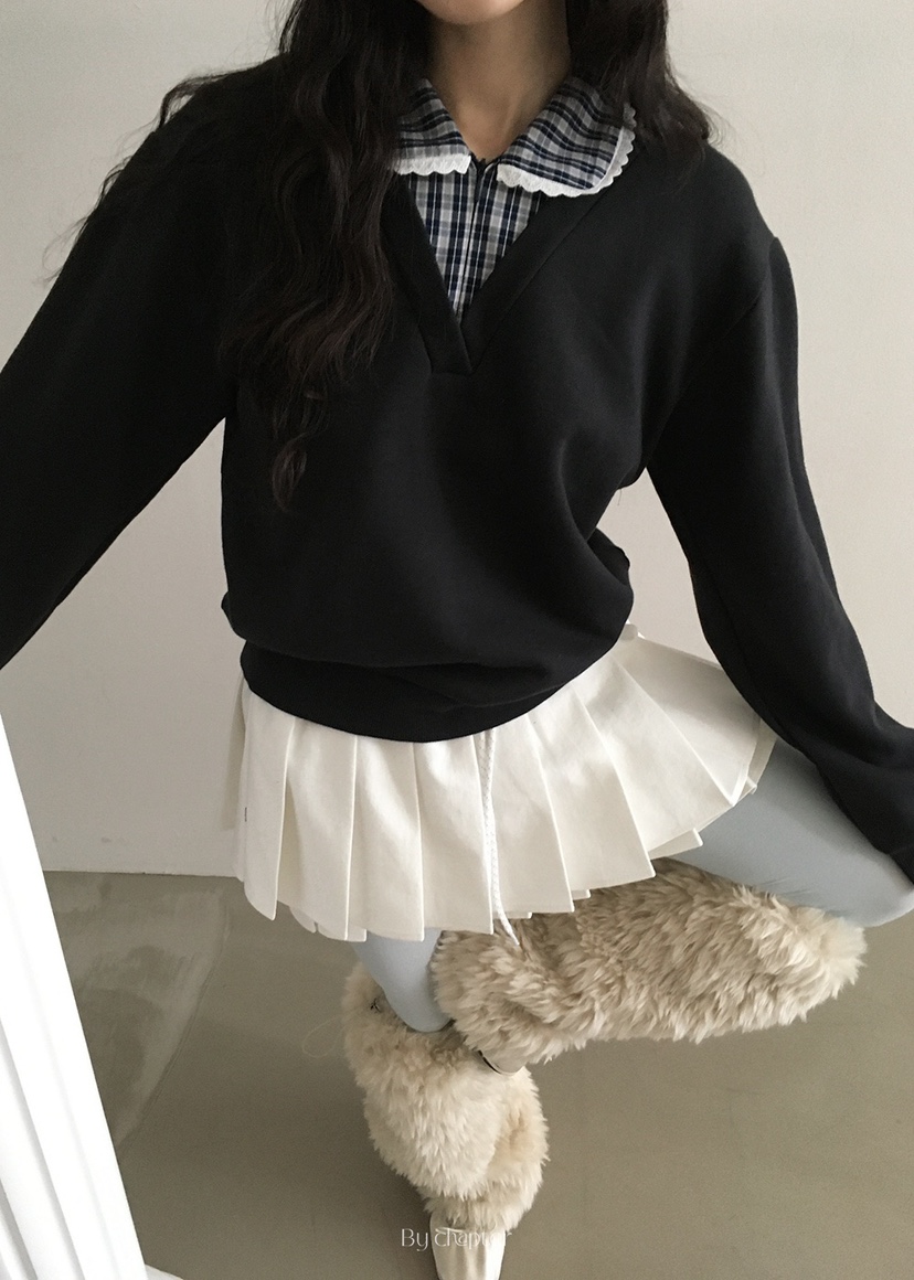 BY CHAPTER韓國直郵㊣女裝新品休閑職業熱賣人氣衛衣假兩件BY Chapter衛衣