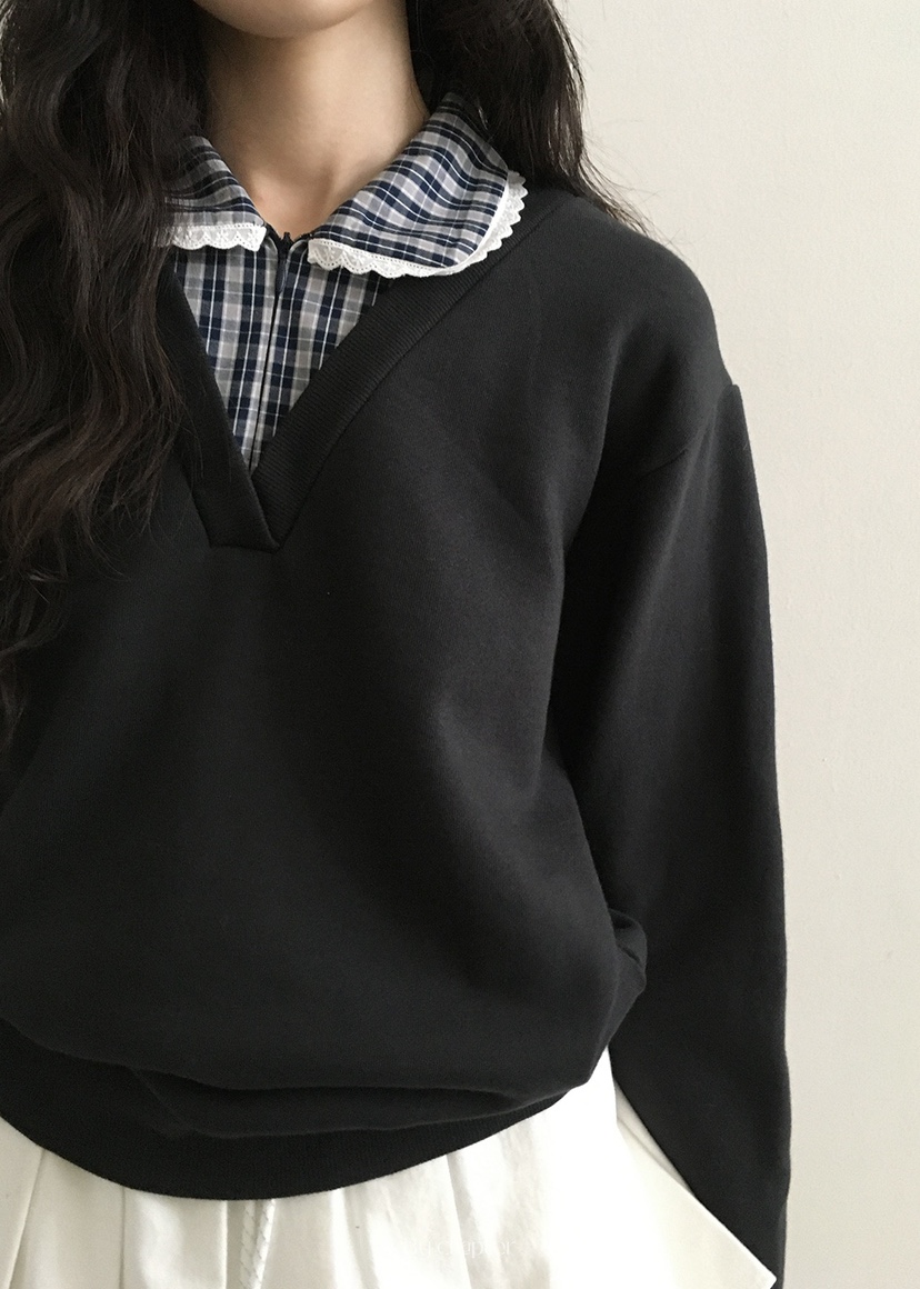 BY CHAPTER韓國直郵㊣女裝新品休閑職業熱賣人氣衛衣假兩件BY Chapter衛衣