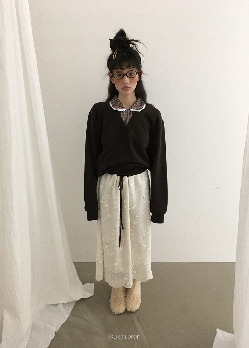 BY CHAPTER韓國直郵㊣女裝新品休閑職業熱賣人氣衛衣假兩件BY Chapter衛衣圖色1棕色