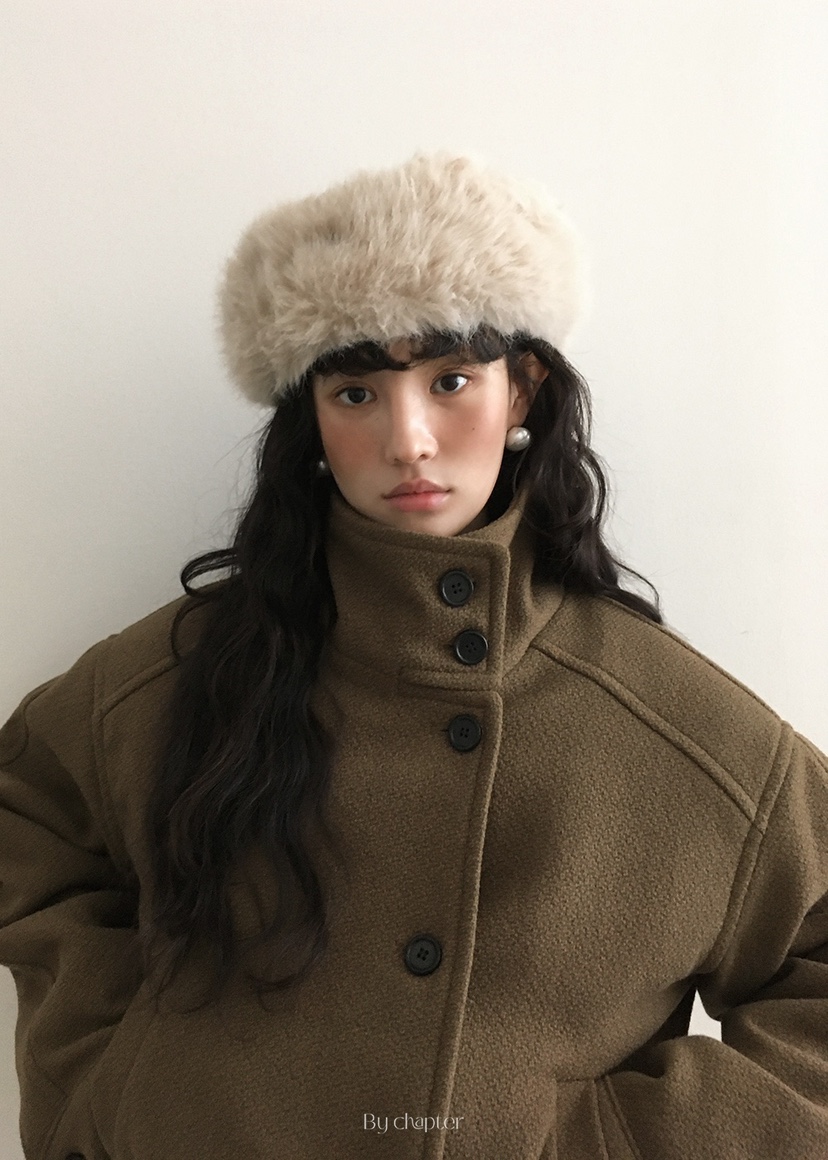 BY CHAPTER東大門㊣直郵女士新款熱賣休閑25秋冬短款大衣腰帶BY Chapter短款大衣