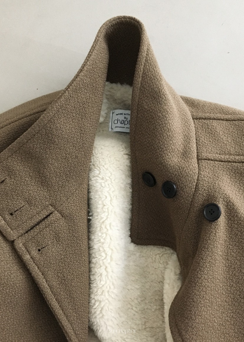 BY CHAPTER東大門㊣直郵女士新款熱賣休閑25秋冬短款大衣腰帶BY Chapter短款大衣