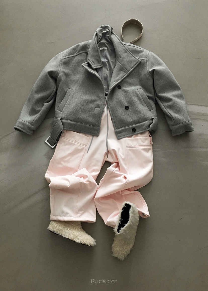 BY CHAPTER東大門㊣直郵女士新款熱賣休閑25秋冬短款大衣腰帶BY Chapter短款大衣