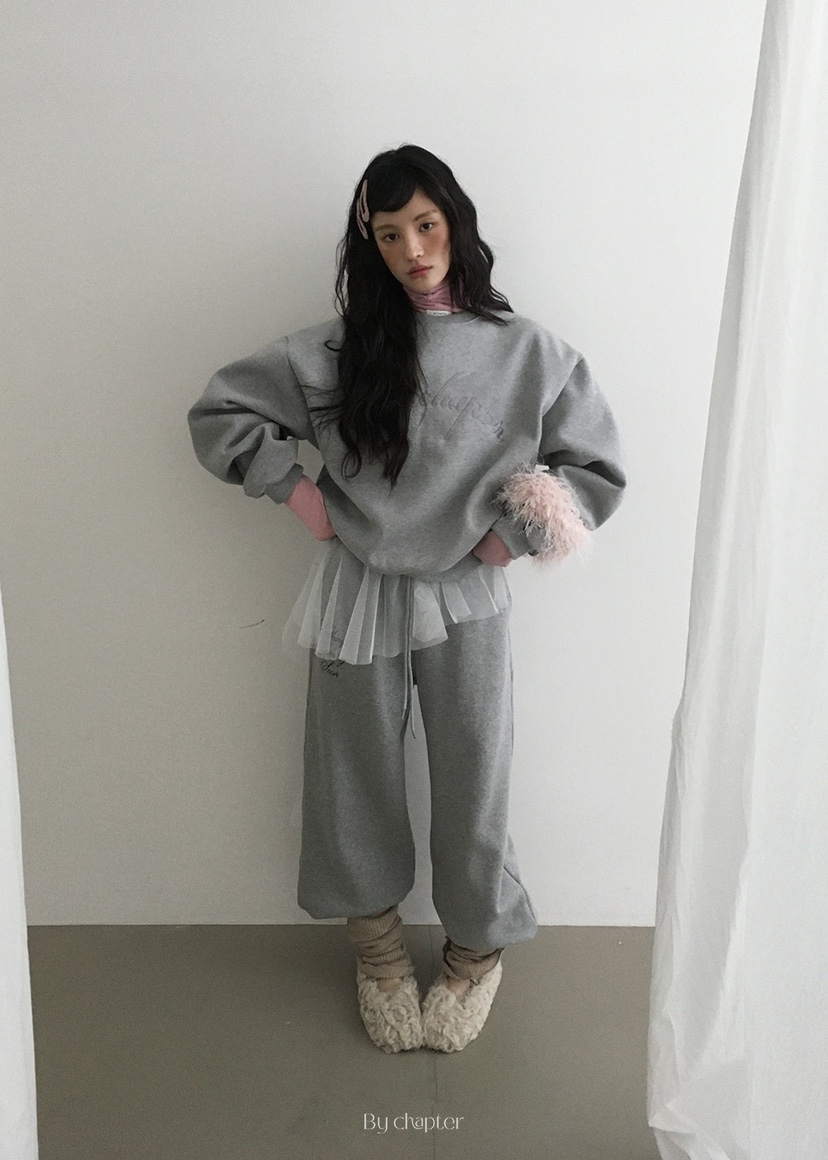 BY CHAPTER韓國直郵㊣女裝新品25秋冬職業推薦衛衣加絨刺繡BY Chapter衛衣