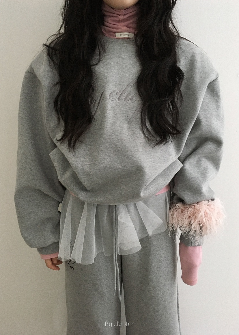 BY CHAPTER韓國直郵㊣女裝新品25秋冬職業推薦衛衣加絨刺繡BY Chapter衛衣