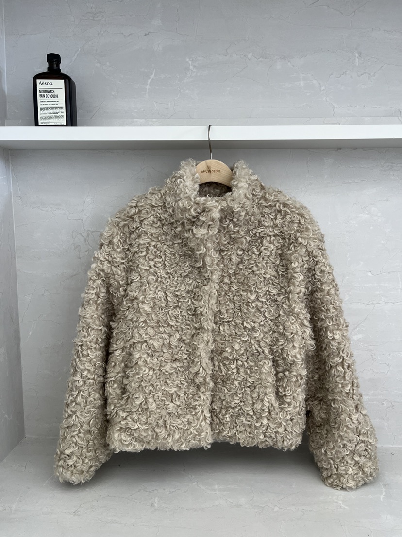 AMUSE SEOUL東大門㊣直郵女裝新品職業休閑人氣25秋冬短款大衣AMUSE SEOUL短款大衣圖色1