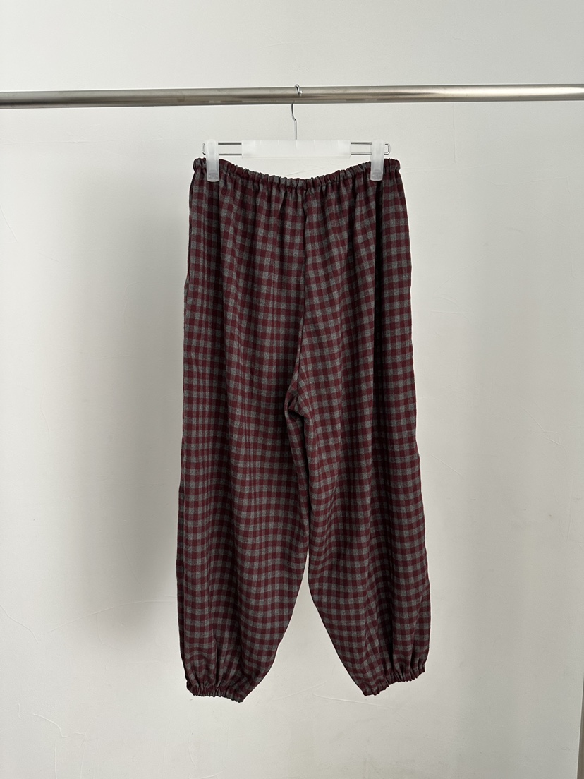 MAINT韓國直郵㊣女士新品熱賣推薦時尚休閑職業休閑褲羊毛格紋MAINT休閑褲