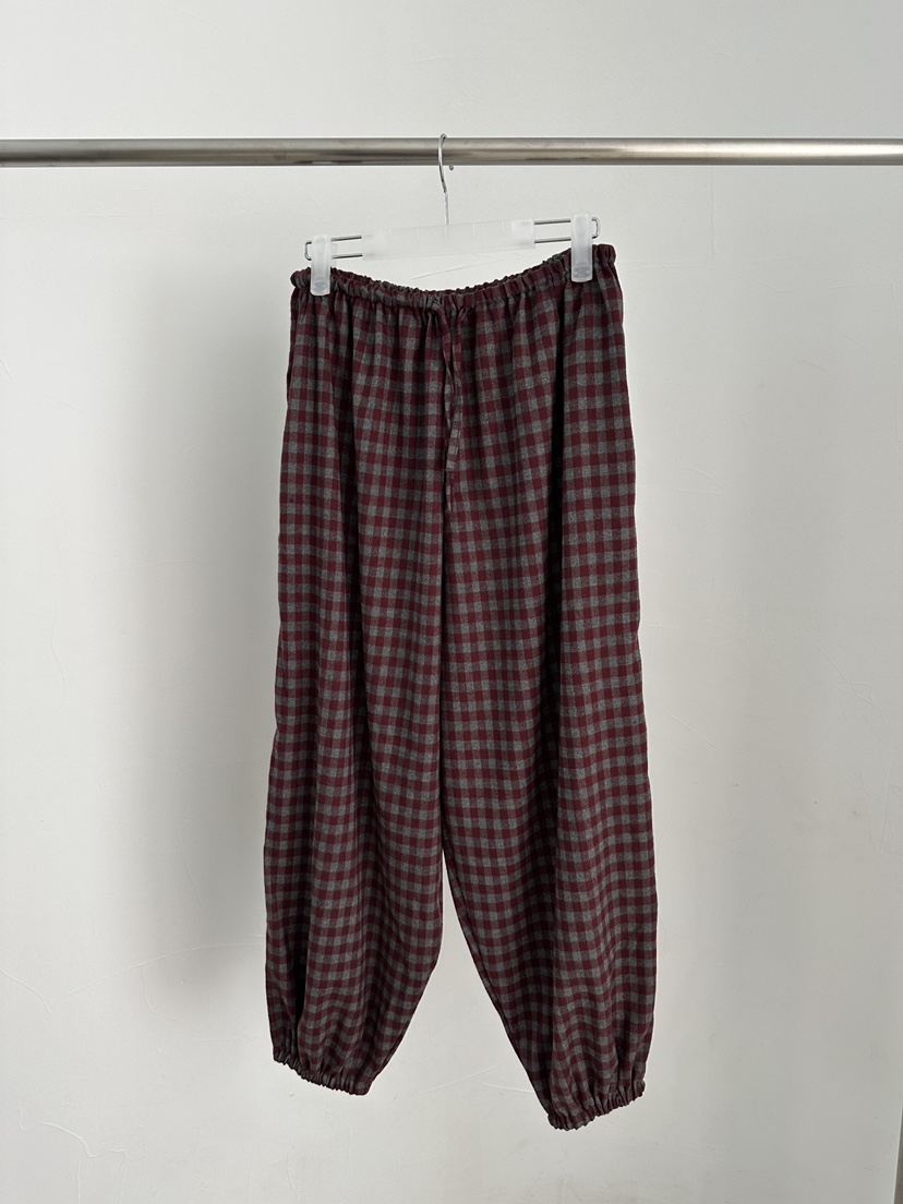 MAINT韓國直郵㊣女士新品熱賣推薦時尚休閑職業休閑褲羊毛格紋MAINT休閑褲圖色1