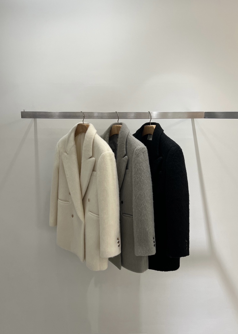 ONESTASTE韓國代購㊣女士新款推薦時尚25秋冬人氣短款大衣羊駝TASTE/ONESTASTE短款大衣