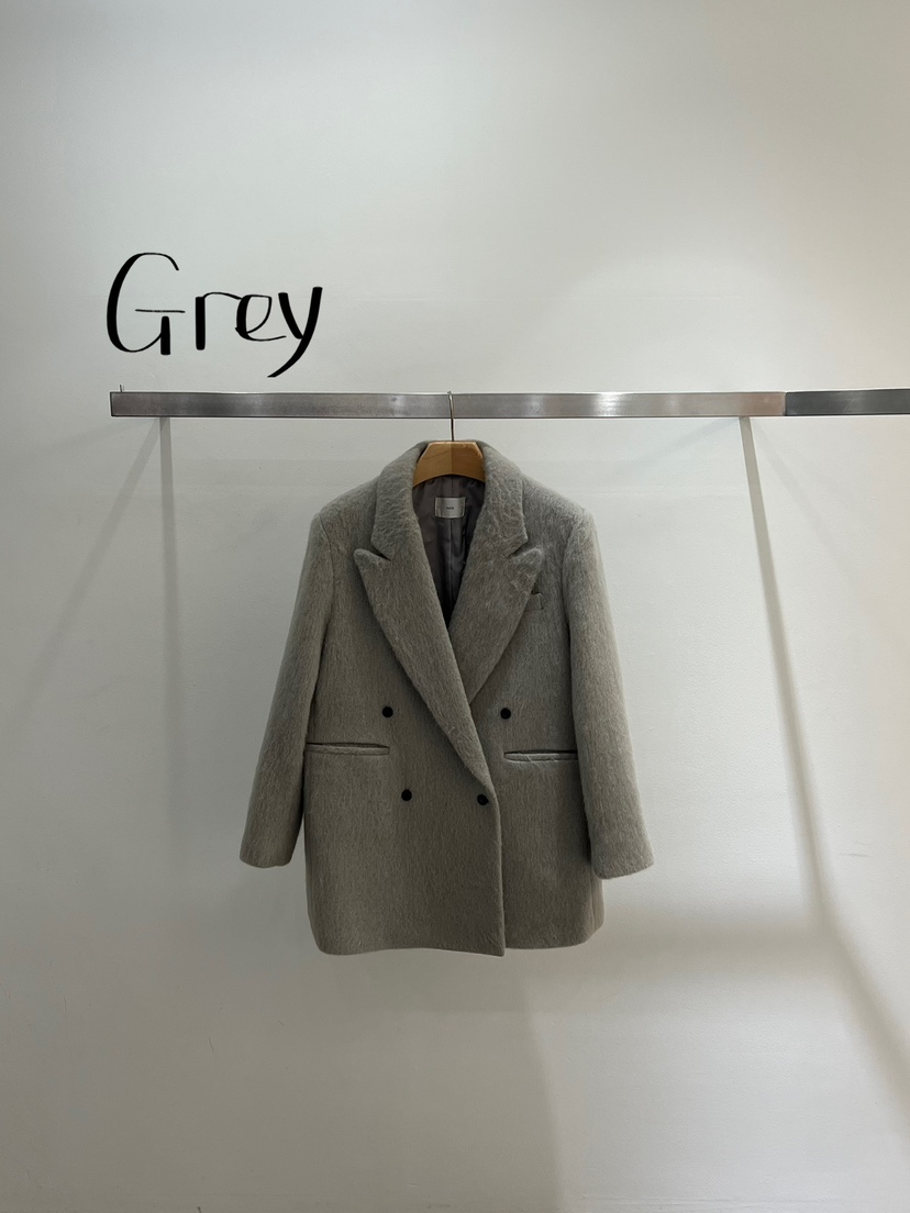 ONESTASTE韓國代購㊣女士新款推薦時尚25秋冬人氣短款大衣羊駝TASTE/ONESTASTE短款大衣圖色2