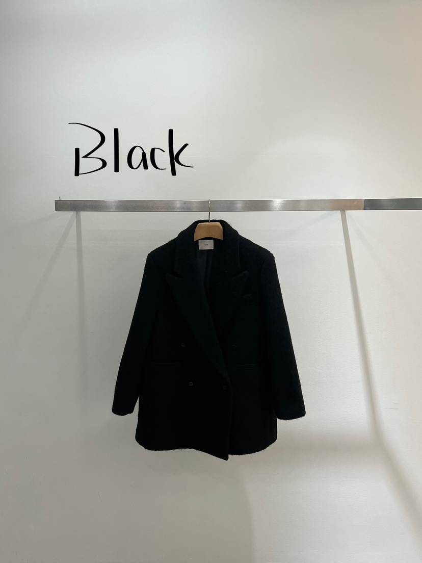 ONESTASTE韓國代購㊣女士新款推薦時尚25秋冬人氣短款大衣羊駝TASTE/ONESTASTE短款大衣圖色3