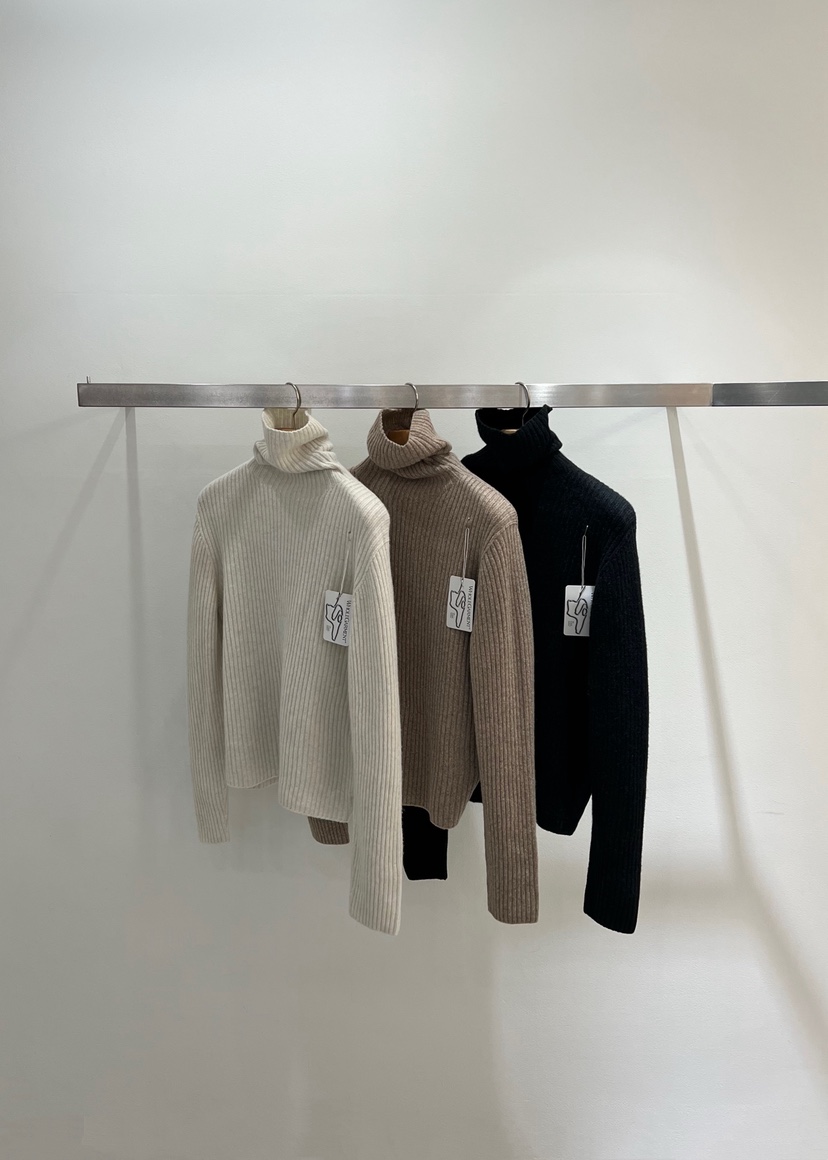 ONESTASTE東大門㊣實拍女裝新品時尚熱賣推薦針織衫粗花呢高領TASTE/ONESTASTE針織衫