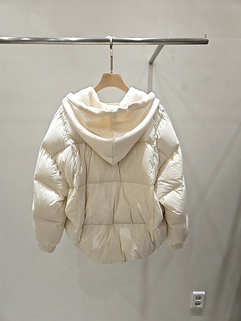 MONTER東大門㊣代購女士新品25秋冬短款羽絨服假兩件填充連帽MONTER短款羽絨服