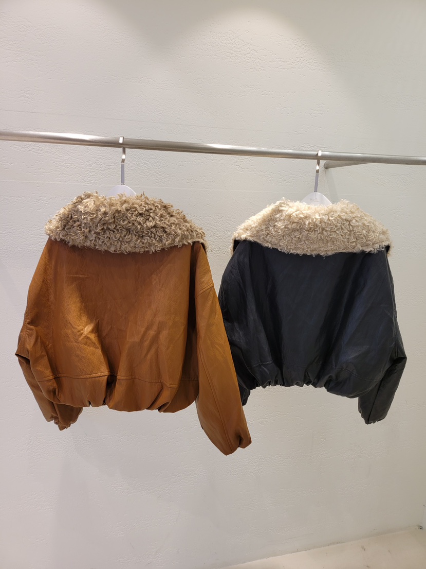 THE OTHER東大門㊣實拍女士新款休閑職業短款羽絨服皮革鴨絨THE OTHER短款羽絨服