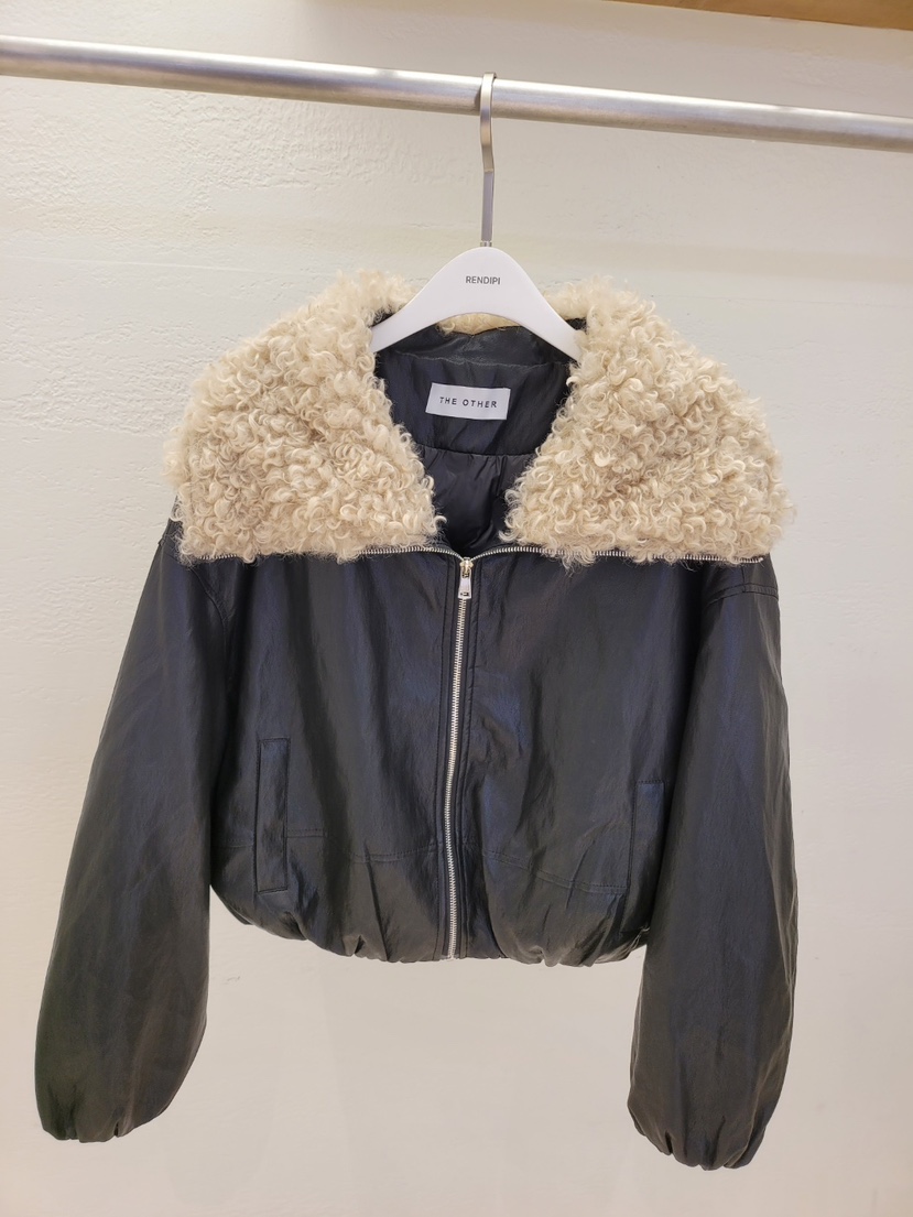 THE OTHER東大門㊣實拍女士新款休閑職業短款羽絨服皮革鴨絨THE OTHER短款羽絨服圖色1