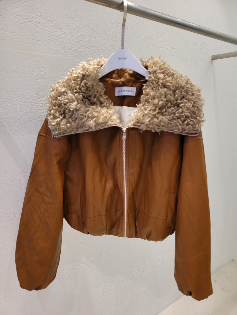 THE OTHER東大門㊣實拍女士新款休閑職業短款羽絨服皮革鴨絨THE OTHER短款羽絨服圖色2