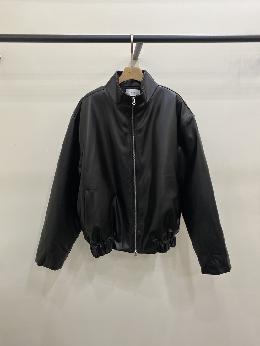 PERSON東大門㊣直郵女裝新款職業推薦時尚人氣休閑夾克皮革PERSON夾克圖色2