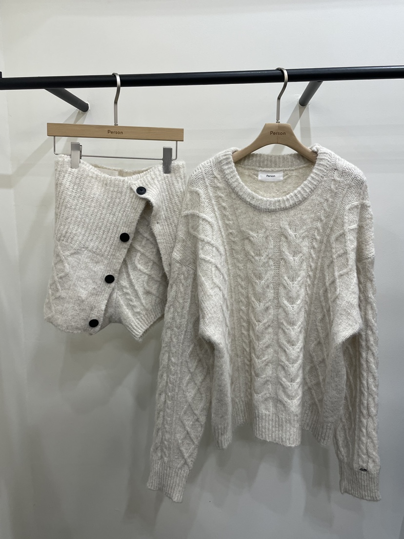 PERSON韓國代購㊣女裝新品休閑人氣推薦熱賣套裝三件套兩件套PERSON套裝圖色1