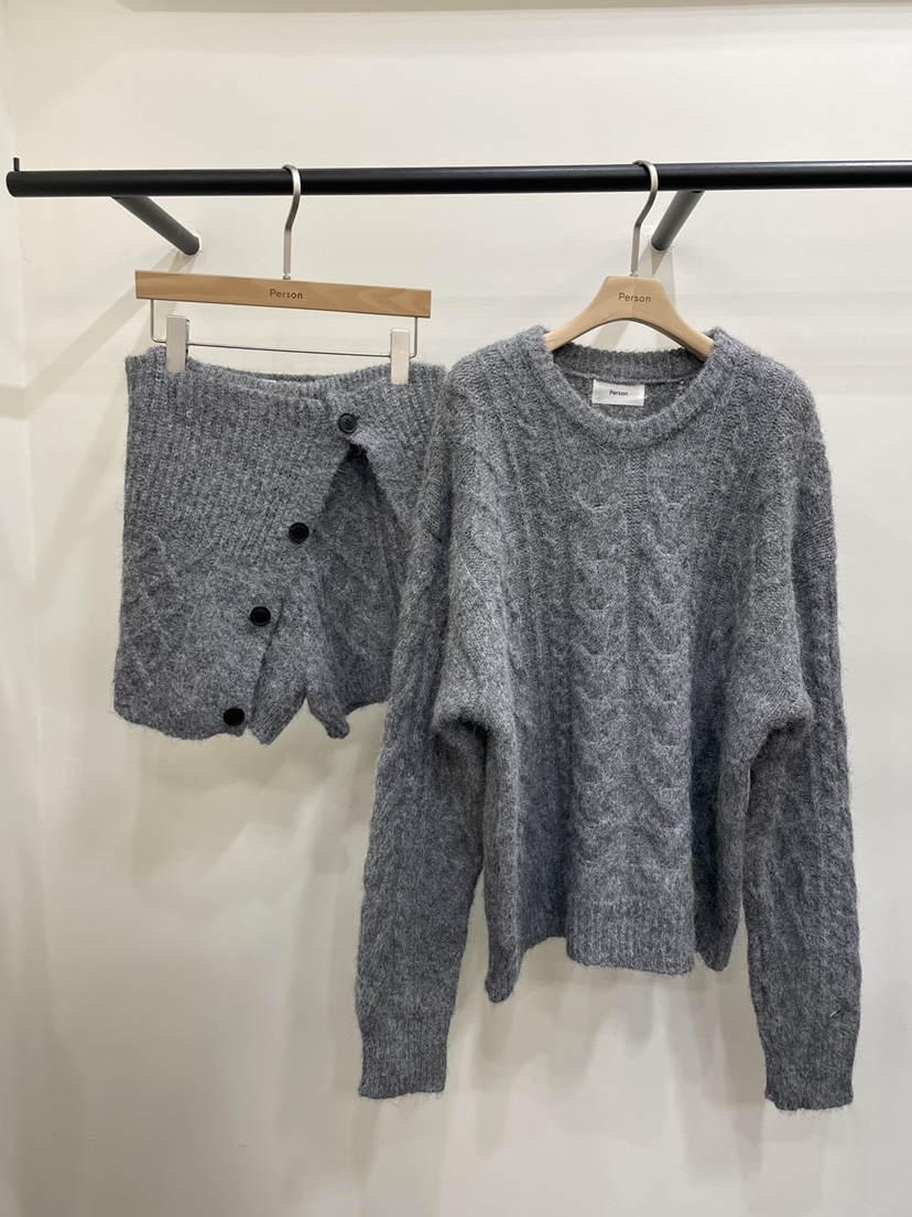 PERSON韓國代購㊣女裝新品休閑人氣推薦熱賣套裝三件套兩件套PERSON套裝圖色3