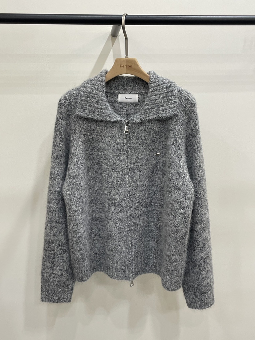 PERSON東大門㊣直郵女士新款熱賣人氣25秋冬時尚針織衫拉鏈PERSON針織衫圖色2