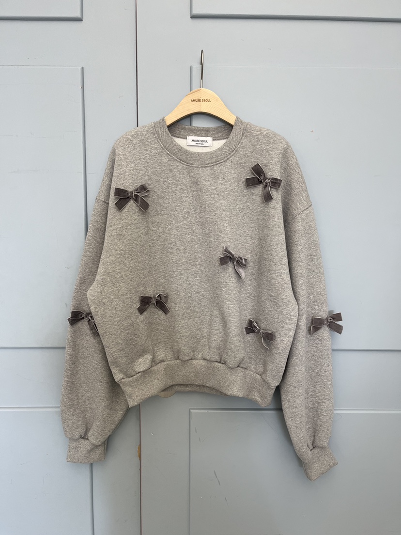 AMUSE SEOUL東大門㊣代購女士新品人氣時尚25秋冬衛衣加絨AMUSE SEOUL衛衣圖色1