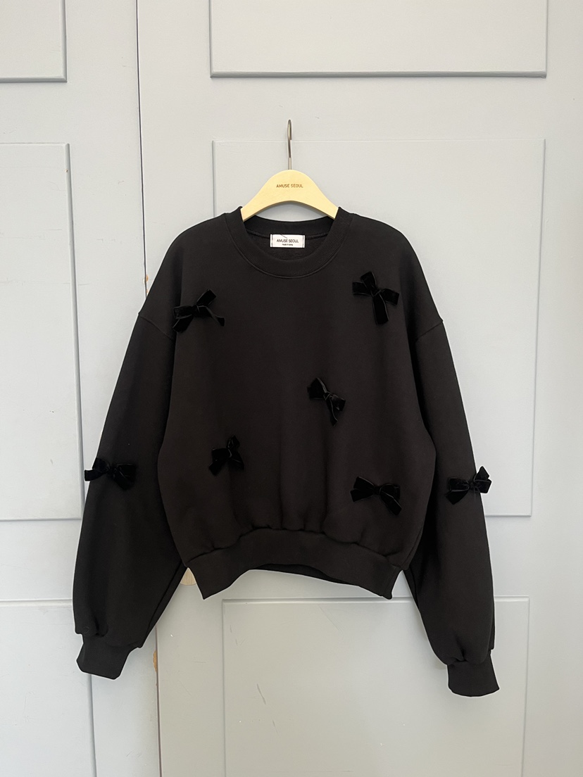 AMUSE SEOUL東大門㊣代購女士新品人氣時尚25秋冬衛衣加絨AMUSE SEOUL衛衣圖色2