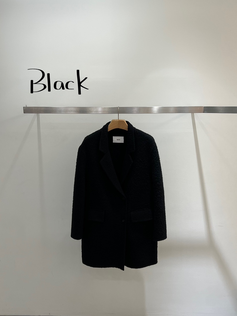 ONESTASTE韓國代購㊣女士新款休閑熱賣時尚推薦短款大衣羊駝TASTE/ONESTASTE短款大衣圖色2